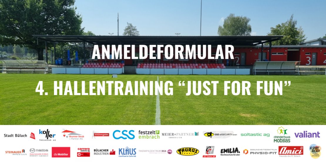 Anmeldung Hallentraining "just for fun"