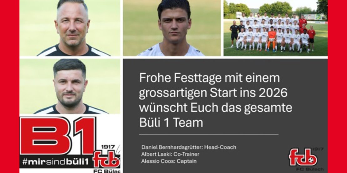 Herren 1: Frohe Festtage!